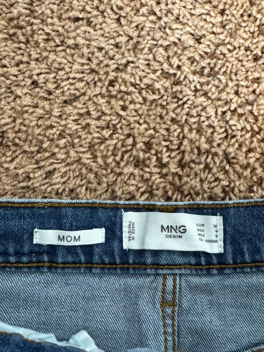 MNG Denim 'MOM' High-Rise Jeans in Classic Blue Size 4 - Picture 3 of 7